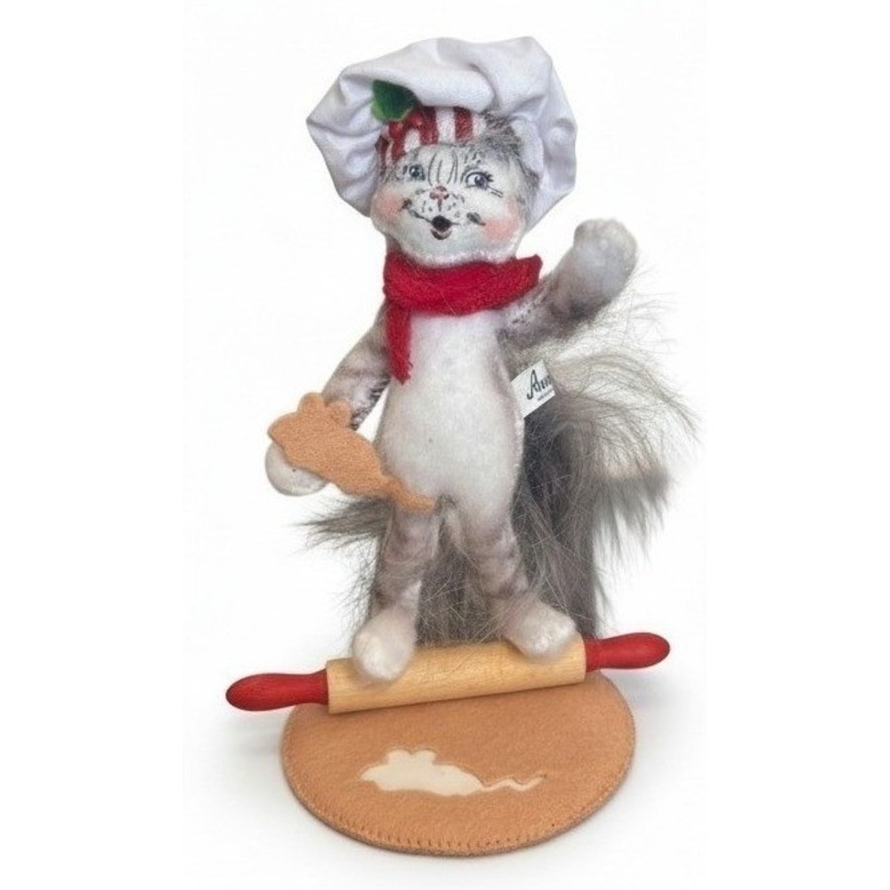 Annalee 2011 Cat Baker Chef Doll Whimsical Christmas Holiday Kitchen Decor Art